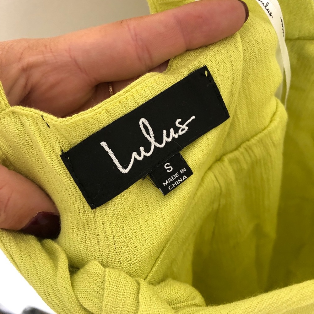 Lime Green Spaghetti Strap Dress